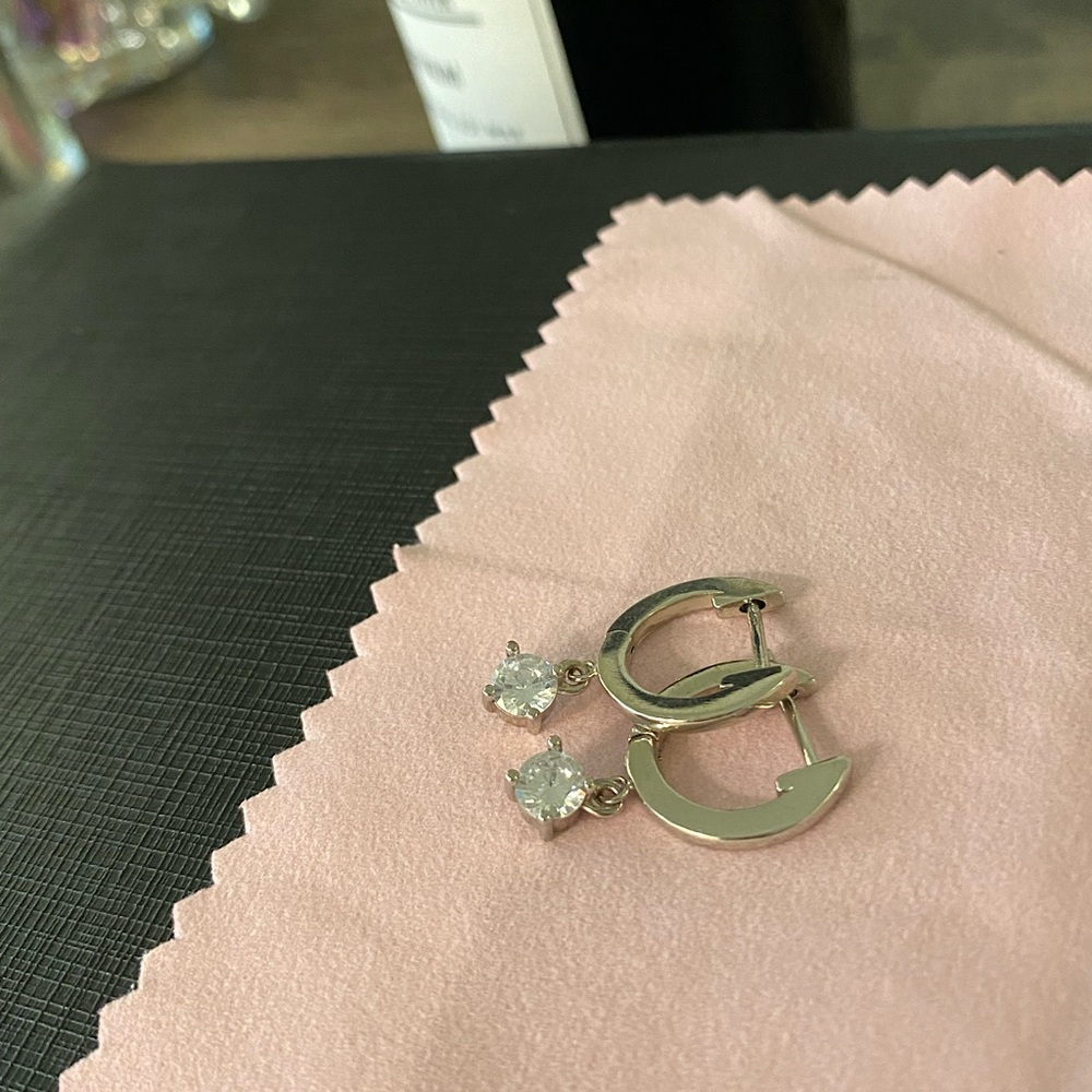 Dangle huggie hoops by YADOCA